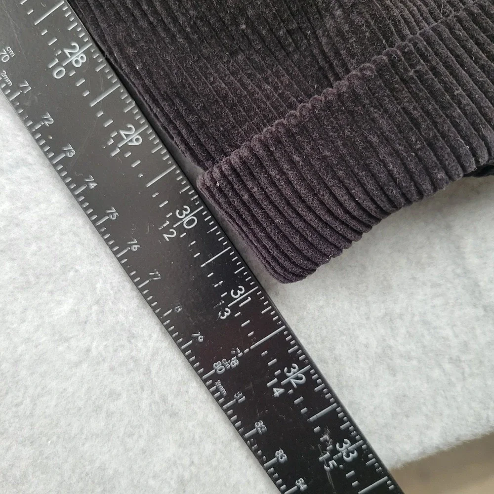 Nautica Mens Corduroy Pants 36x34 (Fits 36x31)‎ Pleated Cuffed 100% Cotton Black